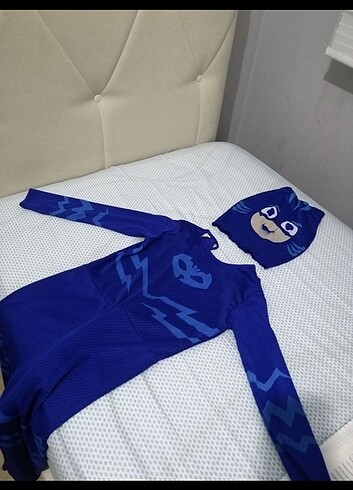 Beden mavi Renk Lisanslı pijamaskeliler spider man kostüm