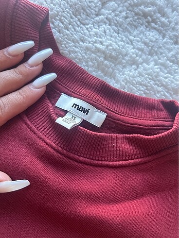 xs Beden Mavi sweatshirt