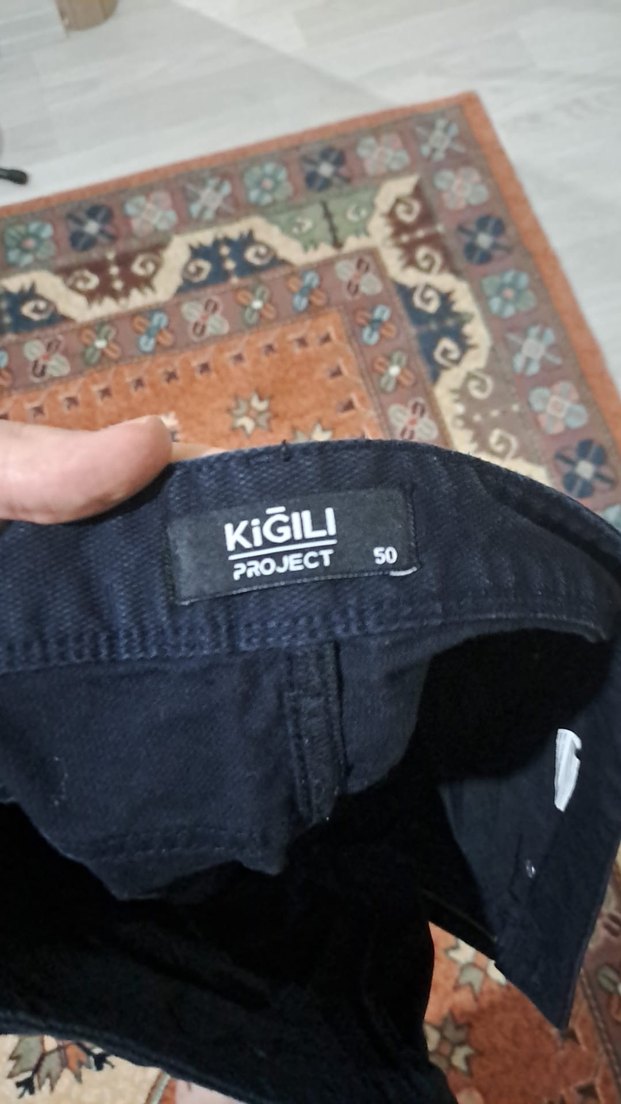 Siyah Kemerli Regular Fit Denim Erkek Pantolon - Görsel 2