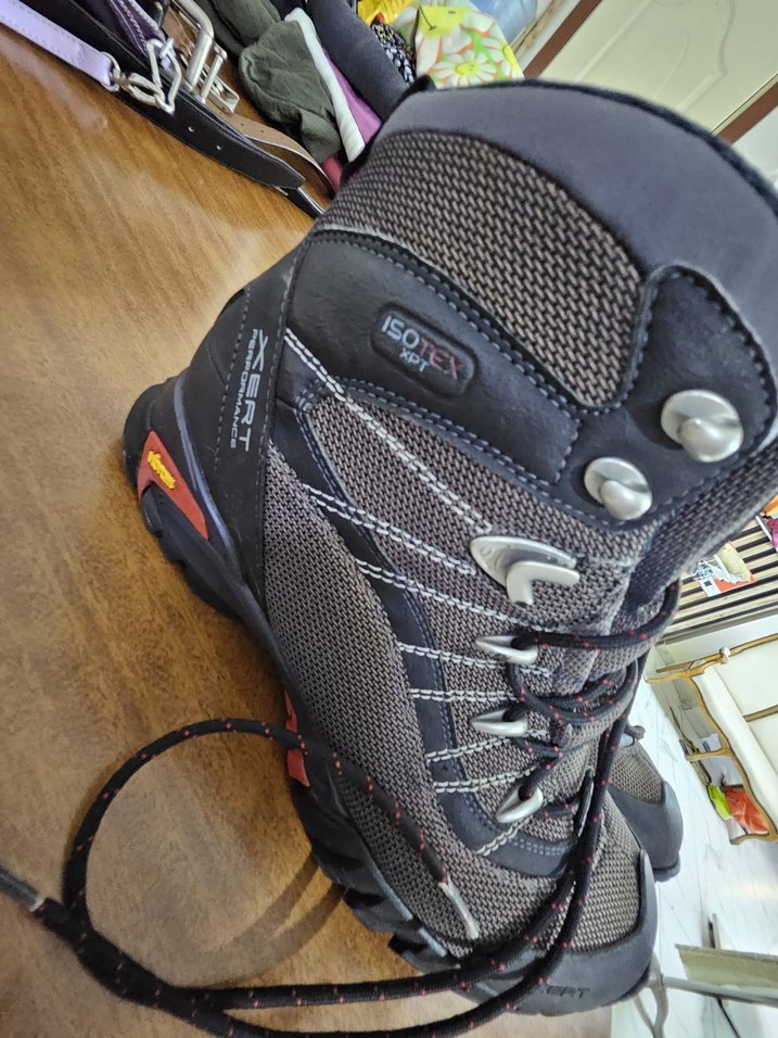 Gri Biker Tarzı Erkek Ayakkabı Bağcığı Regatta kar botu - Görsel 2