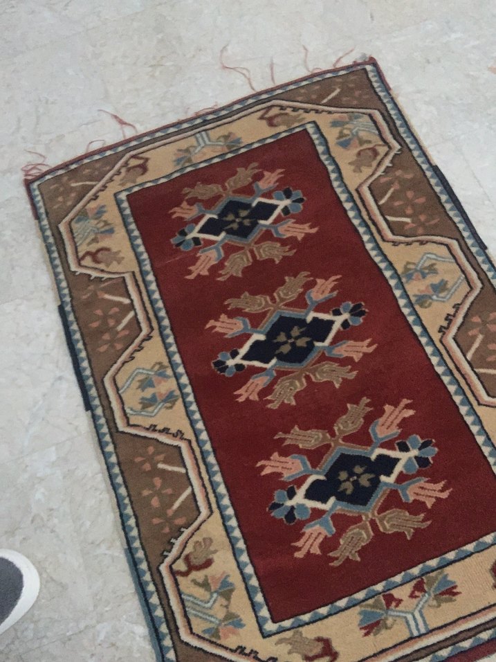 El dokuması Bordo Nakışlı Klasik Halı - Görsel 2