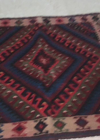 El dokuma Koyu Çok Renkli Desenli Halı - Görsel 2