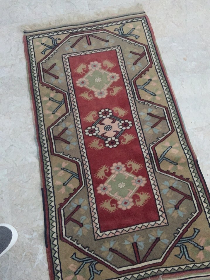 El dokuma Nakışlı Çok Renkli Geleneksel Halı - Görsel 2