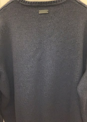 Cacharel Erkek Lacivert Yün Örgü Bisiklet Yaka Kazak - Görsel 3