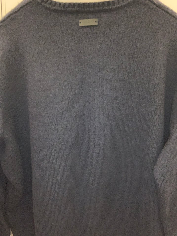 Cacharel Erkek Lacivert Yün Örgü Bisiklet Yaka Kazak - Görsel 3