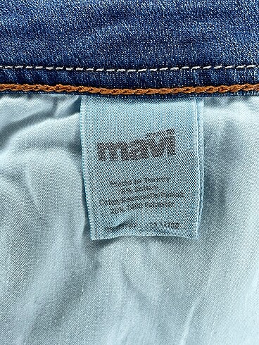 l Beden mavi Renk Mavi Jeans Mini Etek %70 İndirimli.