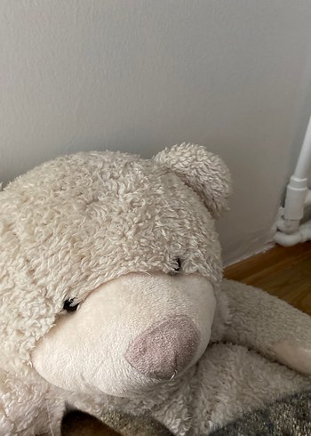 Gri Peluş Ayı Temalı Kedi Yatağı Çocuk odası oyuncağı - Görsel 4