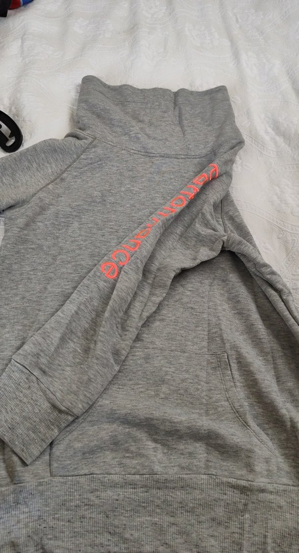 Gri  Yüksek Pembe Yakalı Sweatshirt - Görsel 2