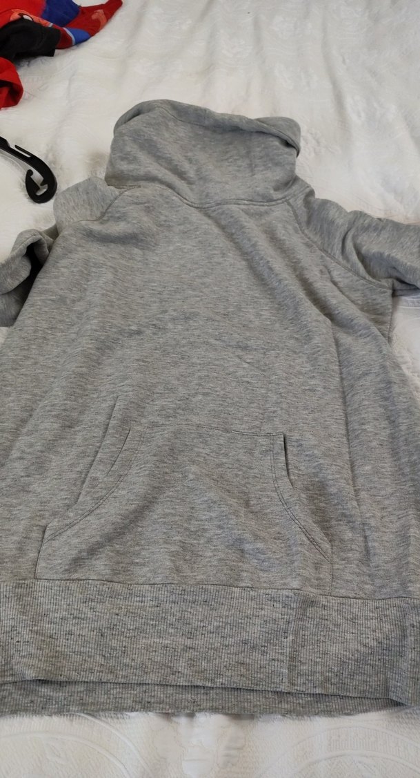 Gri  Yüksek Pembe Yakalı Sweatshirt - Görsel 4