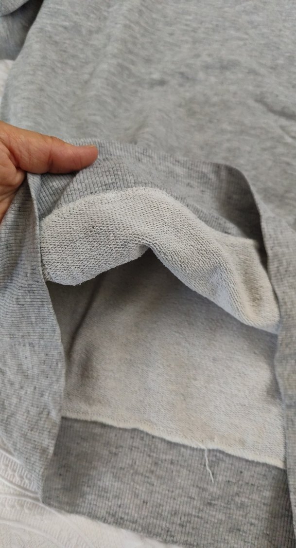 Gri  Yüksek Pembe Yakalı Sweatshirt - Görsel 5