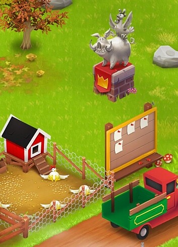 Hay day çiftlik oyunu 7 seviyelik tavuk adlı hesap