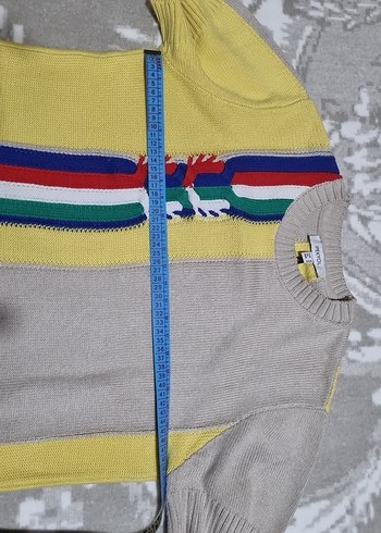 m Beden Ipekyol Renkli Merserize Kazak