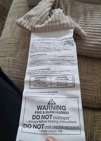 Avustralya Yapımı Buğday Isıtma Pedi - Görsel 4