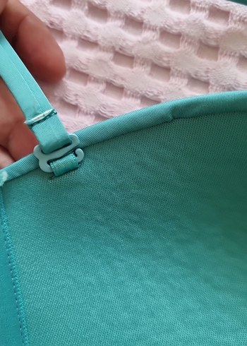 s Beden turkuaz Renk Calzedonia Turkuaz Strappy Bikini Üstü