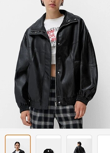 Bershka deri ceket 