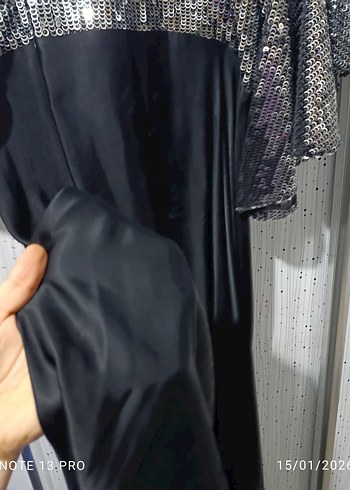 Kadın Gri Uzun Payetli Elbise - Görsel 3