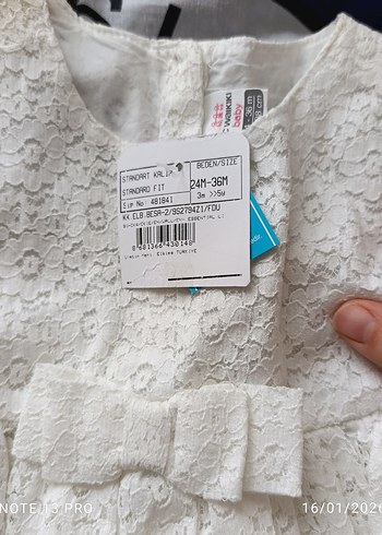 Kız Çocuk Beyaz Dantel Elbise - Görsel 2