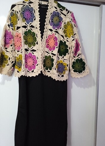 YENİ ÖRGÜ CROP HIRKA EL ÖRGÜSÜ SIFIR EN 57,BOY 52 CM