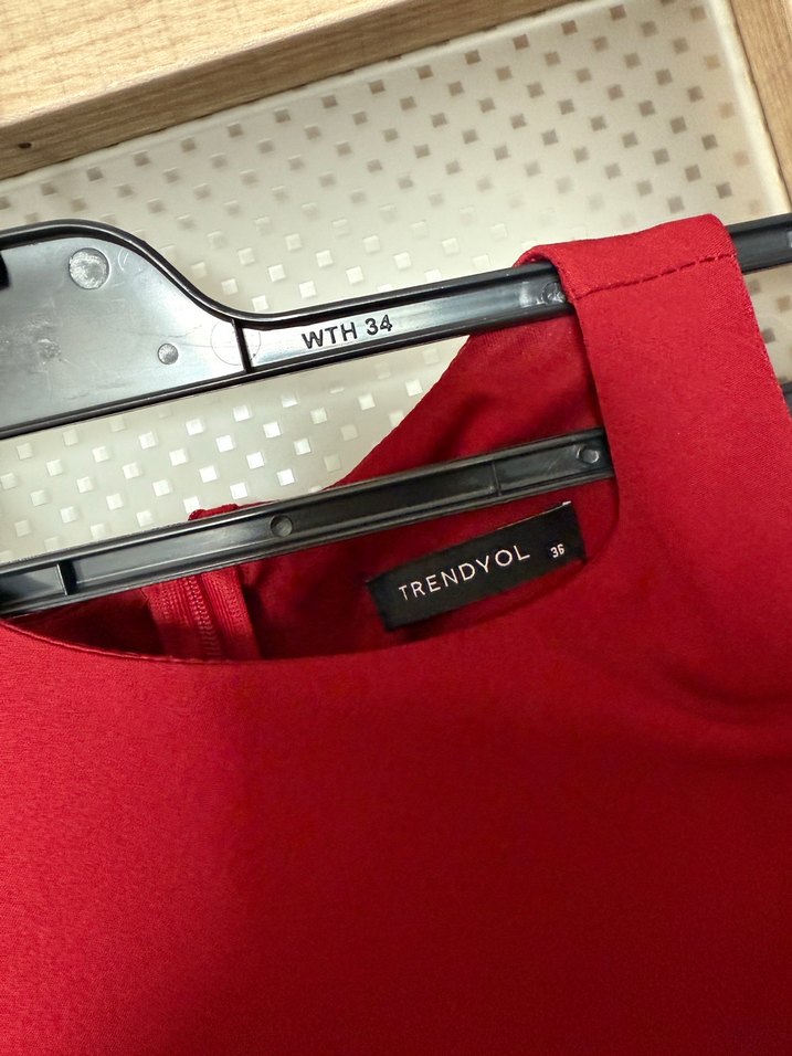 Bordo Drapeli Uzun Straplez Kadın Elbise - Görsel 5