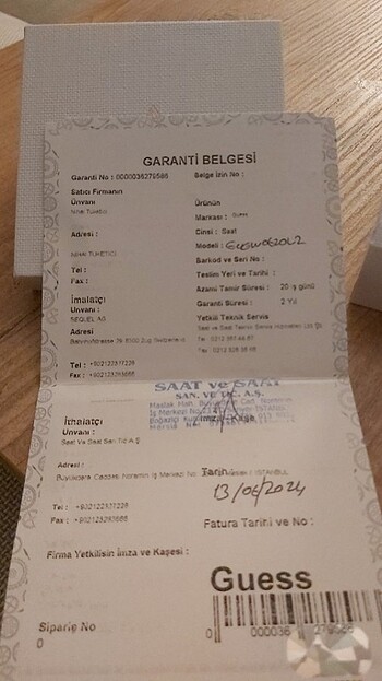 Beden Guess orjinal bayan saat