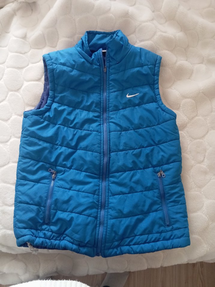 Mavi Nike Fermuarlı Erkek Yelek - Görsel 2