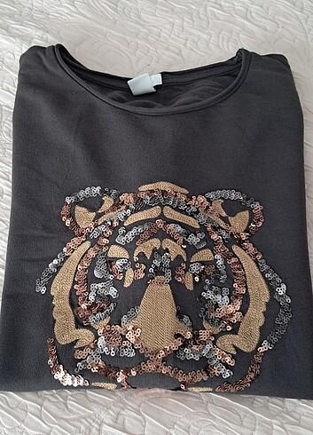 Buyuk Beden Onu islemeli Sweatshirt