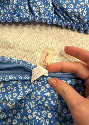 Mavi Çiçek Desenli Bohem Bikini Penti - Görsel 2