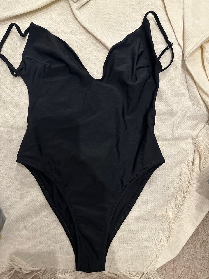 Siyah Strappy Kadın Mayo - Görsel 2