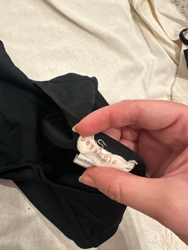 Siyah Strappy Kadın Mayo - Görsel 3