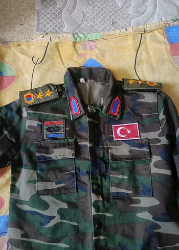 Diğer Çocuk Kamuflaj Desenli Kemerli Takım