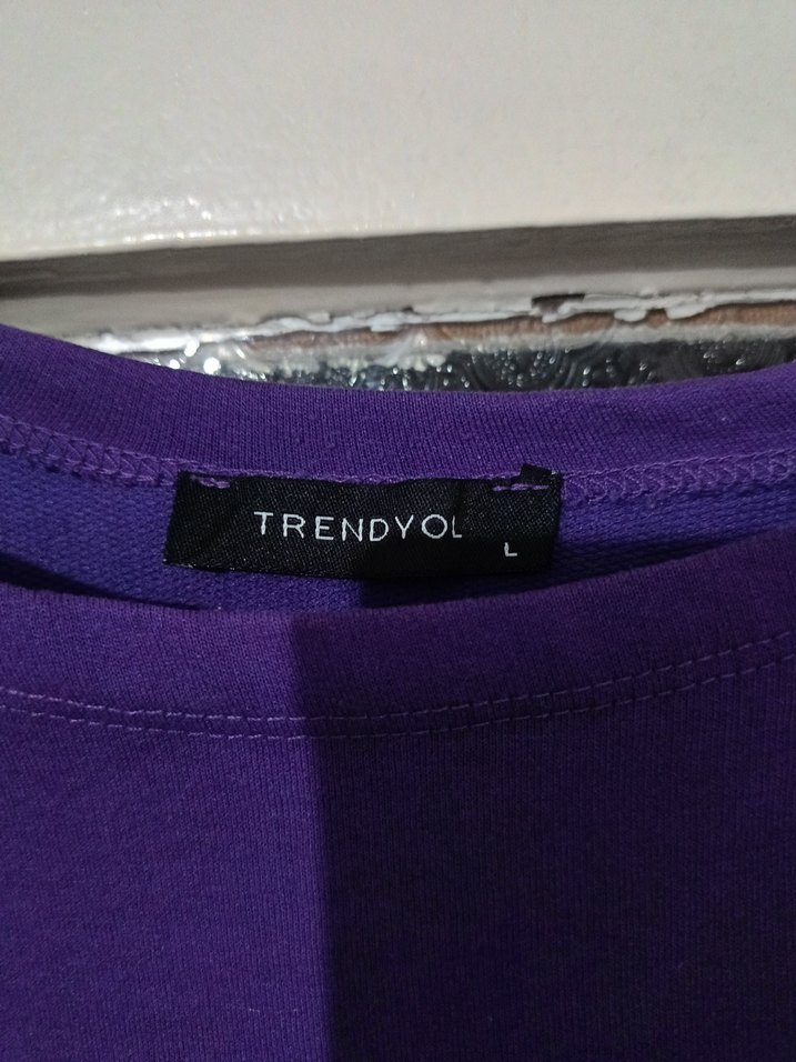 Mor Kısa Kollu Kadın Elbise - Görsel 3