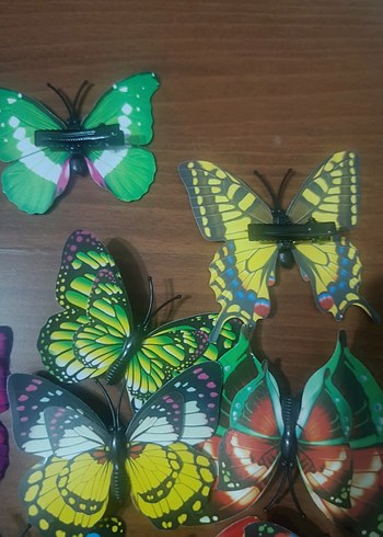 Renkli Kelebek Desenli Bohem Çocuk Toka - Görsel 2