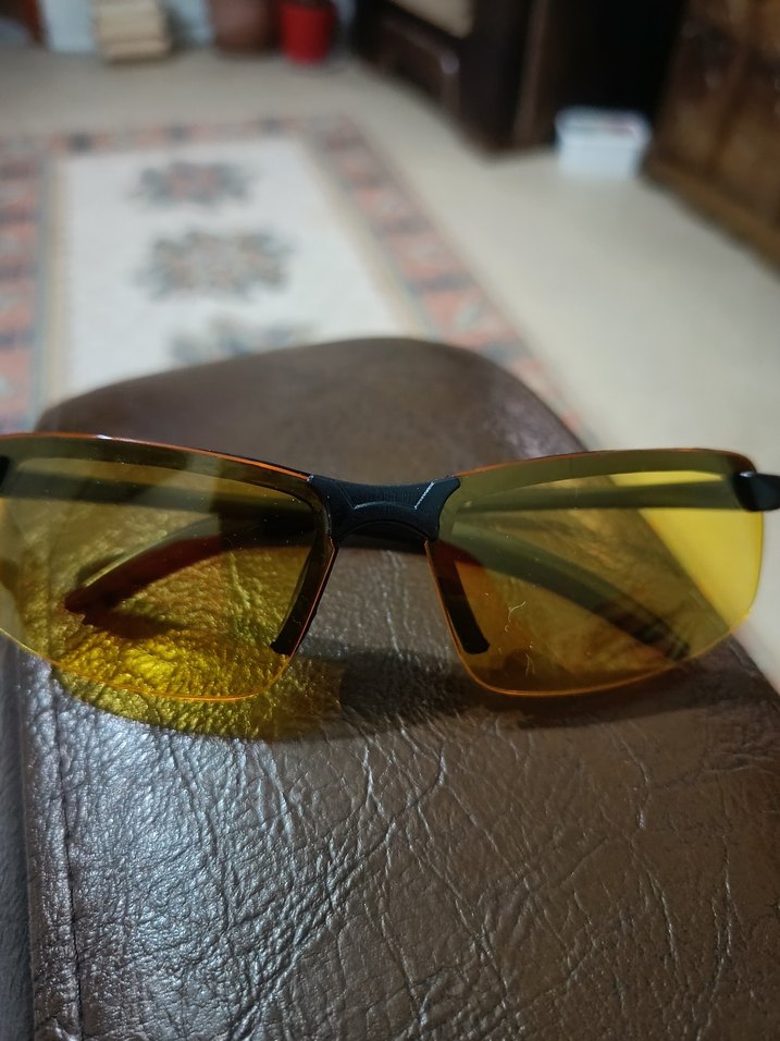 Şeffaf Sarı Biker Kadın Güneş Gözlüğü - Görsel 3