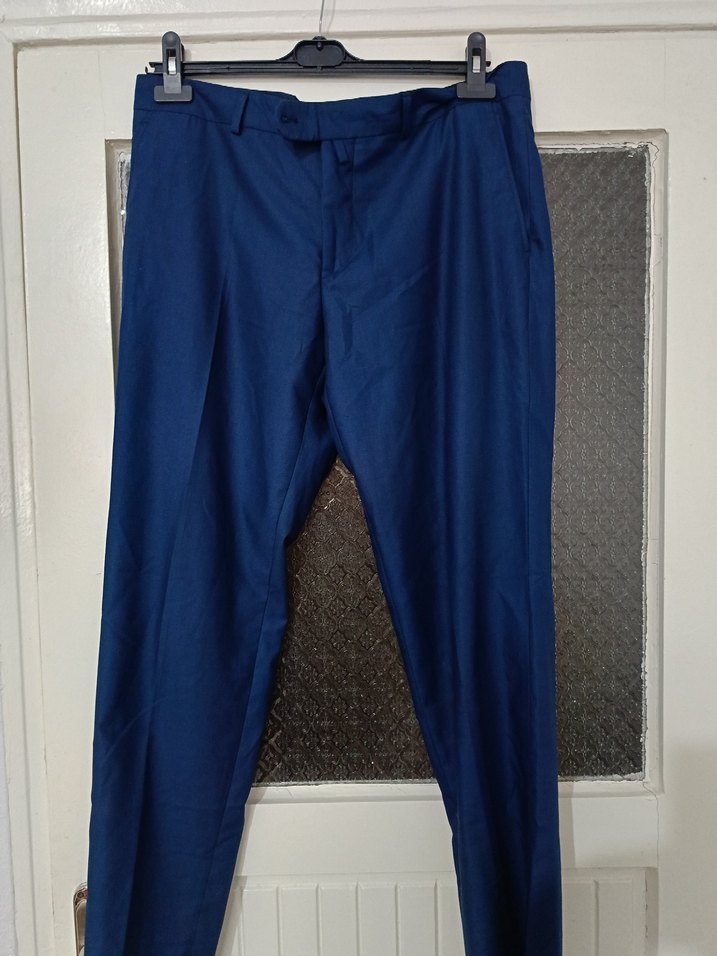 Koyu Mavi Erkek Kumaş Pantolon - Görsel 2