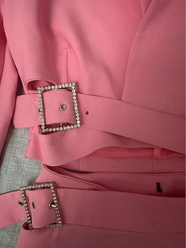 Forever 21 Pembe blazer etek takım