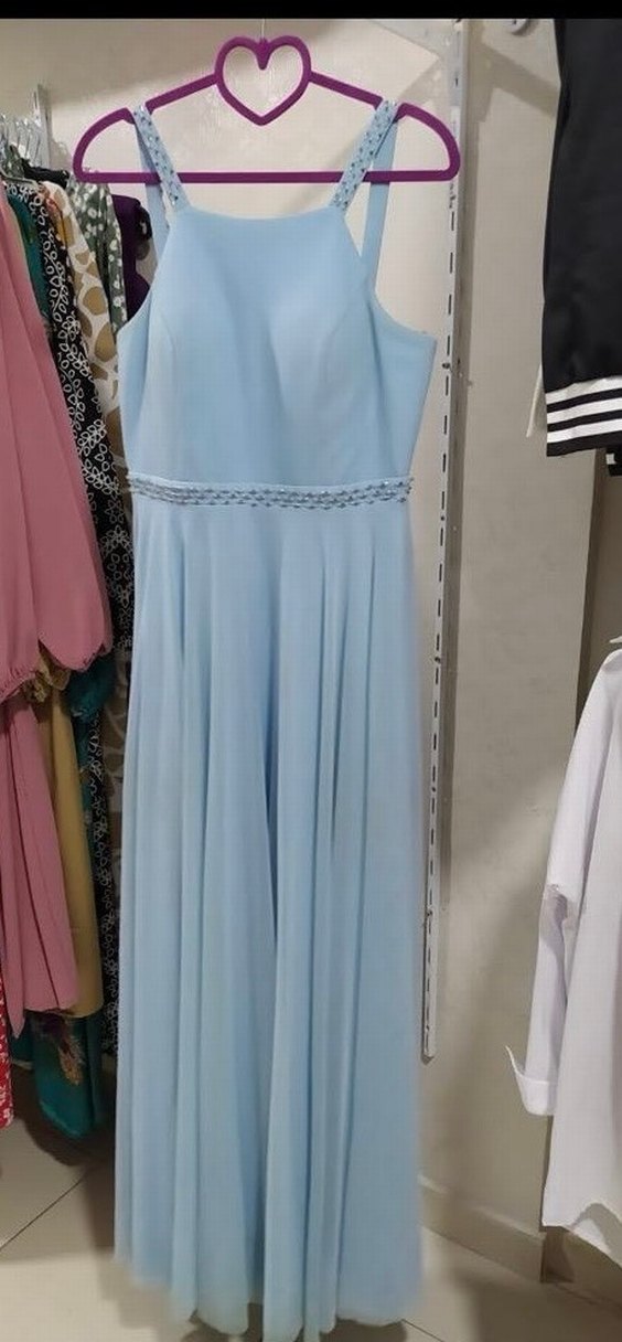 Mavi Uzun Abiye Elbise - Görsel 3