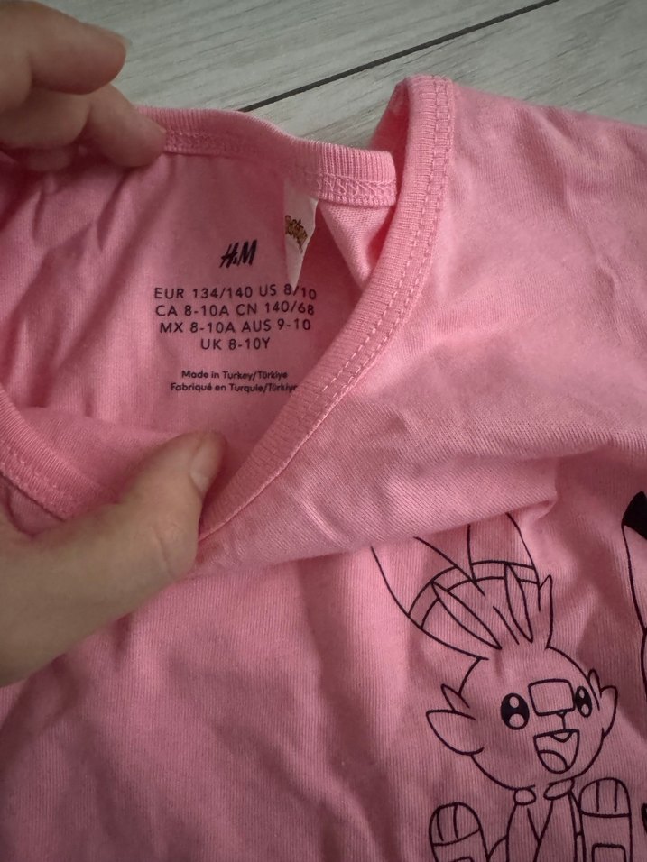 Kız Çocuk Pembe Baskılı Pamuklu Tişört - Görsel 2