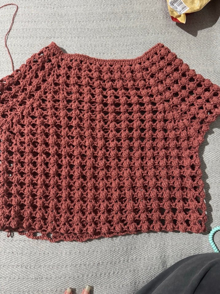 Gri Örgü Kadın Bluz Kısa Kollu - Görsel 3