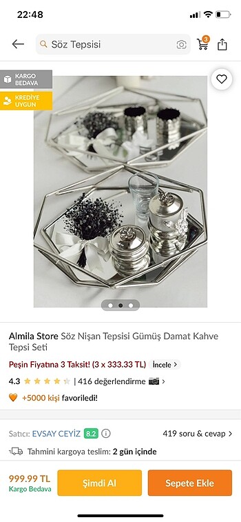 Beden Söz-nişan tepsisi