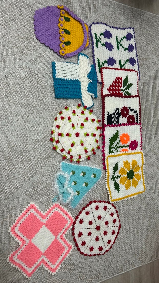 Renkli El Yapımı Banyo lifleri - Görsel 2