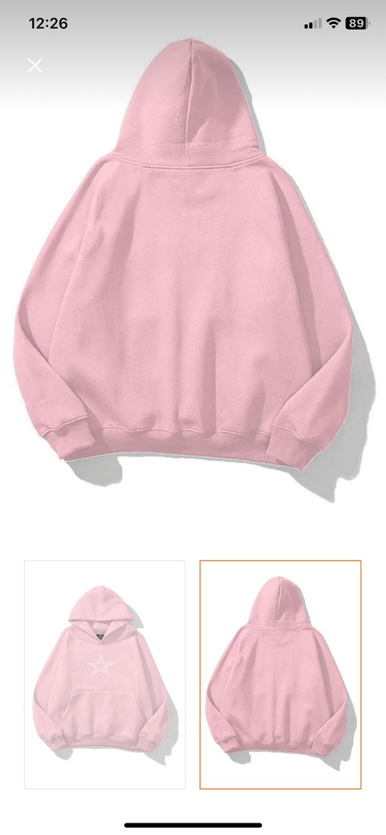 Taşlı Yıldız Detaylı Pembe Kadın Sweatshirt - Görsel 3
