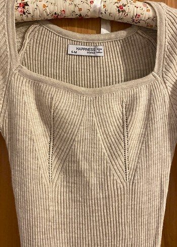 Bej Triko midi  Kadın Elbise - Görsel 2