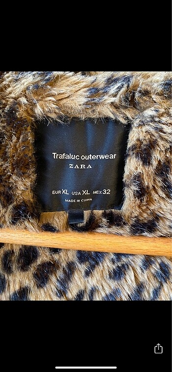 xl Beden haki Renk Zara Leoparlı Mont