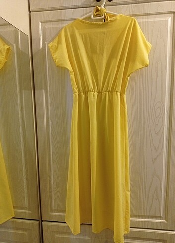 36 Beden Sarı Elbise