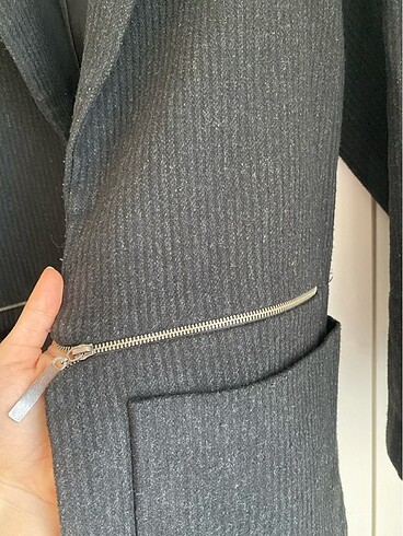 White and Beige Kalın blazer ceket