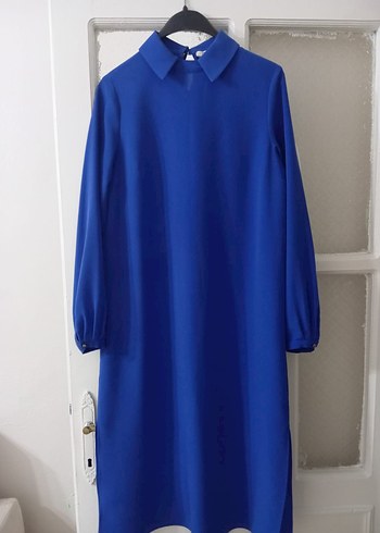 Pierre Cardin Pierre Cardin Uzun Kollu Mavi Yüksek Yaka Tunik