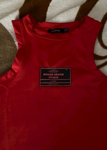 Hiç giyilmedi Kırmızı Spor Tarzı Kadın Crop Top - Görsel 2