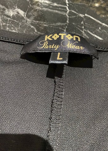 Uzun Kollu Siyah  Desenli Abiye Elbise - Görsel 3