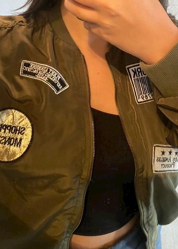 Düğmeli, Nakışlı Kadın Street Wear Ceket