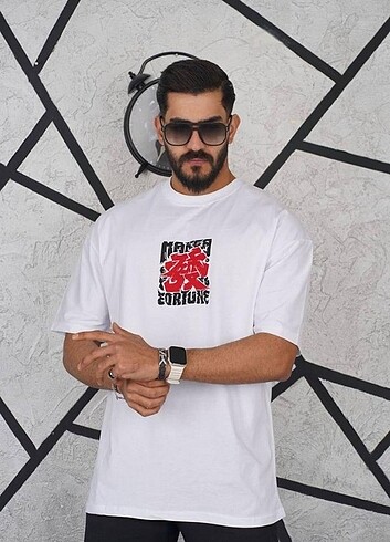 Ön arka baskılı beyaz t-shirt 